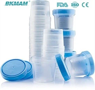 Stackable Specimen Cups With Lids,Leak Proof Sampling Cup 120ml Plastic Urine Cups