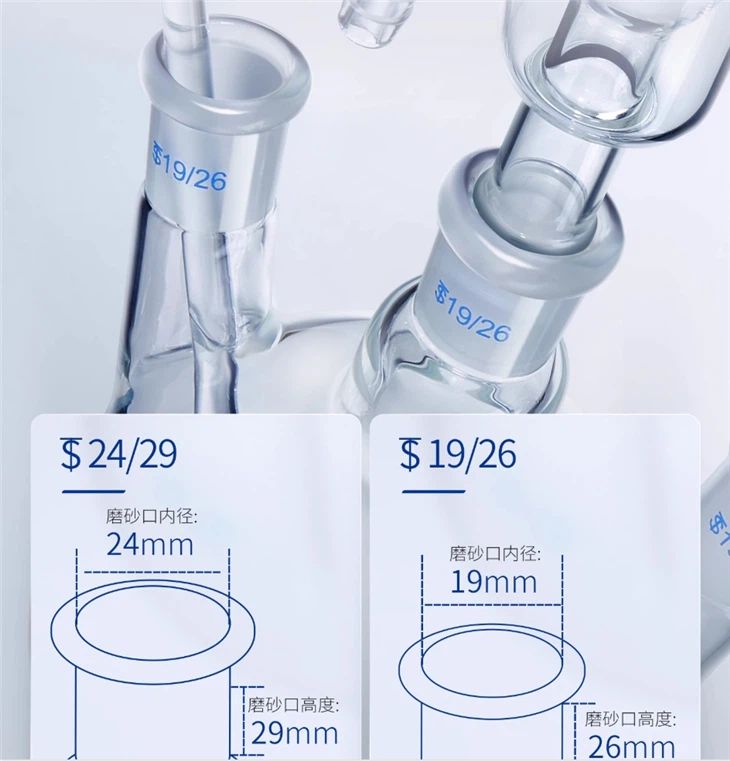 BKMAM Best Selling Laboratory Borosilicate Glass Three Necks Round Bottom Boiling Flask