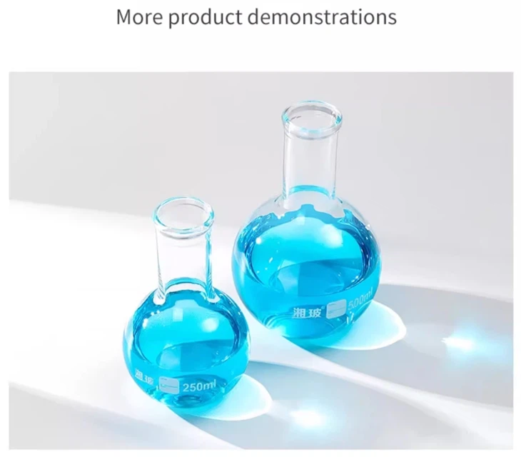 BKMAM Factory Directly Laboratory Glass Flat Bottom Round Volumetric Flask 100ml