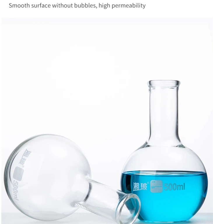 BKMAM Factory Directly Laboratory Glass Flat Bottom Round Volumetric Flask 100ml