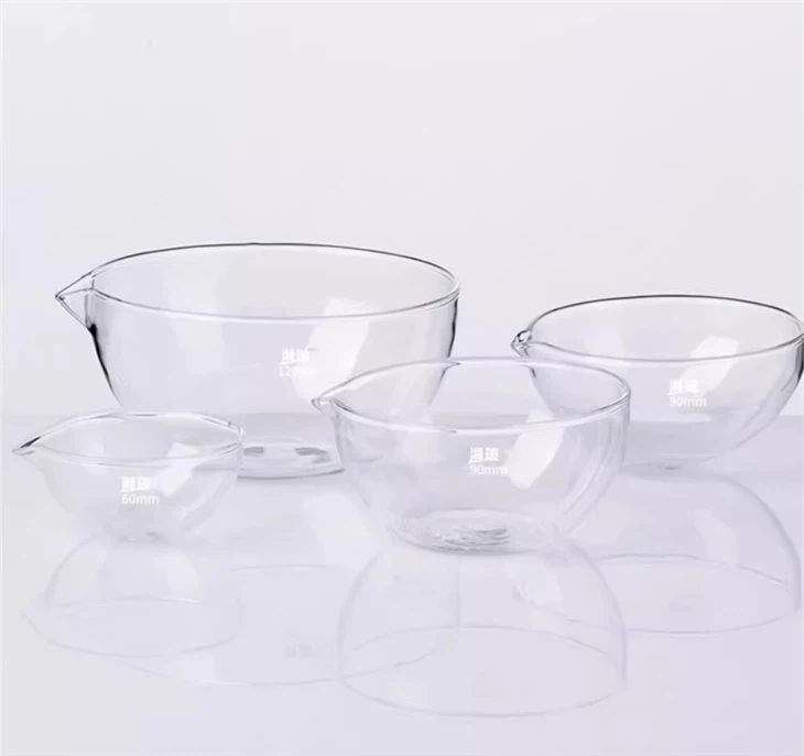 Lab Use Dish Evaporating Material Glass To Separate Liquids And Solids From A Solution By Allowing The Water To Evaporate Off Into Air