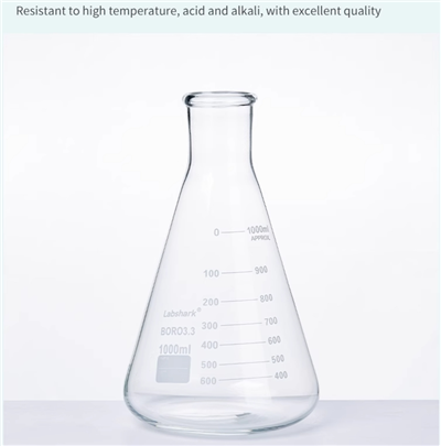 BKMAM Lab Glassware High Quality 50ml-10000ml Borosilicate Glass Erlenmeyer Flask Conical Flask With Graduations