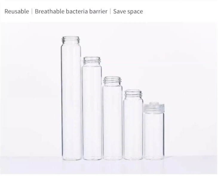 Wholesale Clear Breathable Culture Bottle Borosilicate Glass Test Tube Tissue Culture Bottle Vessel
