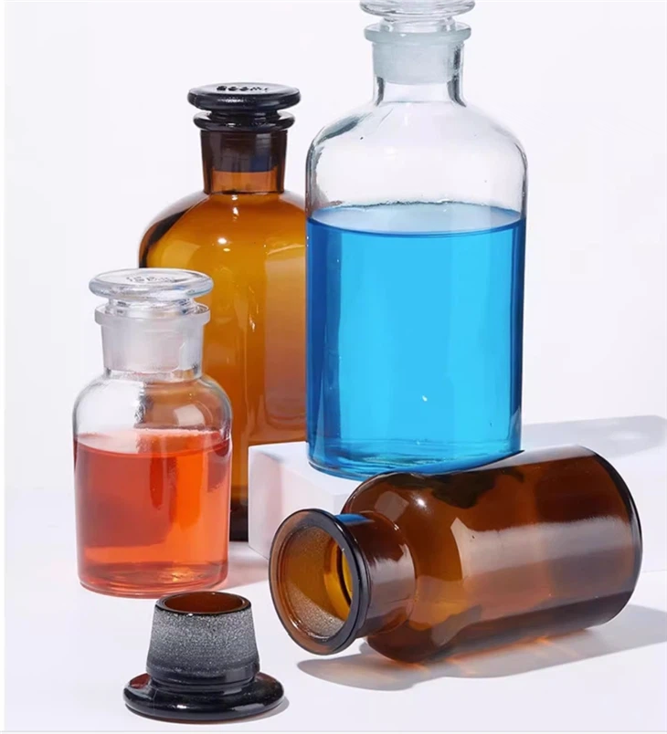 Wholesale Frosted Mouth Chemical Storage Bottles High Borosilicate Glass Reagent Bottle
